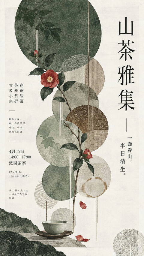 极简高级感编辑风格海报生成 - AI图片提示词示例