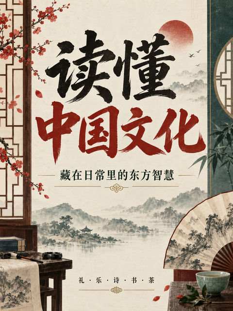 读懂中国文化：当代新中式极简美学海报 - AI图片提示词示例