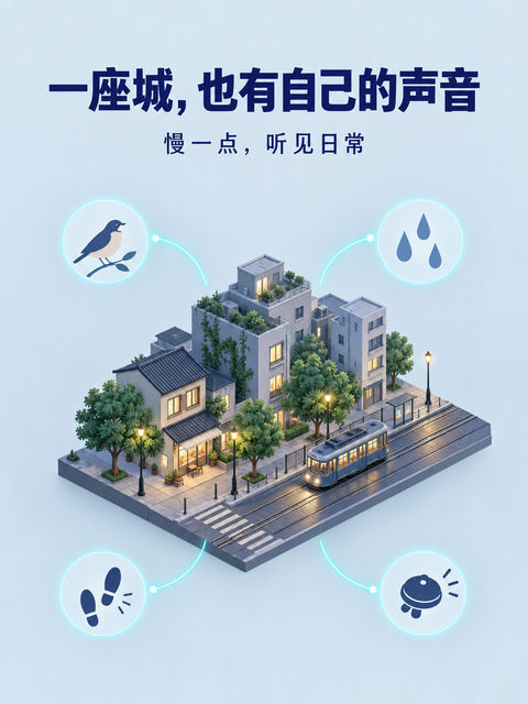 寻找城市深处的细碎回声 - AI图片提示词示例