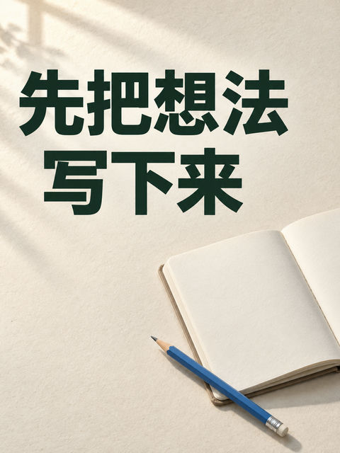 极简灵感记录海报先把想法写下来 - AI图片提示词示例