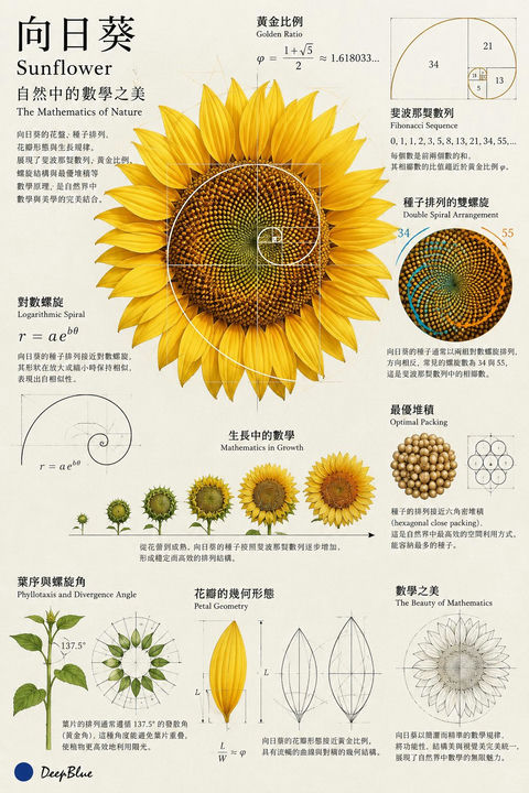 主体几何艺术数学解析科学图谱 - AI图片提示词示例