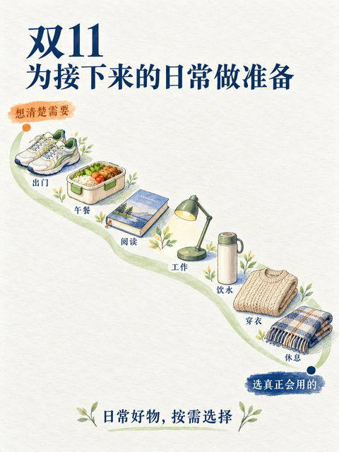 理性消费的未来一周生活计划水彩海报 - AI图片提示词示例