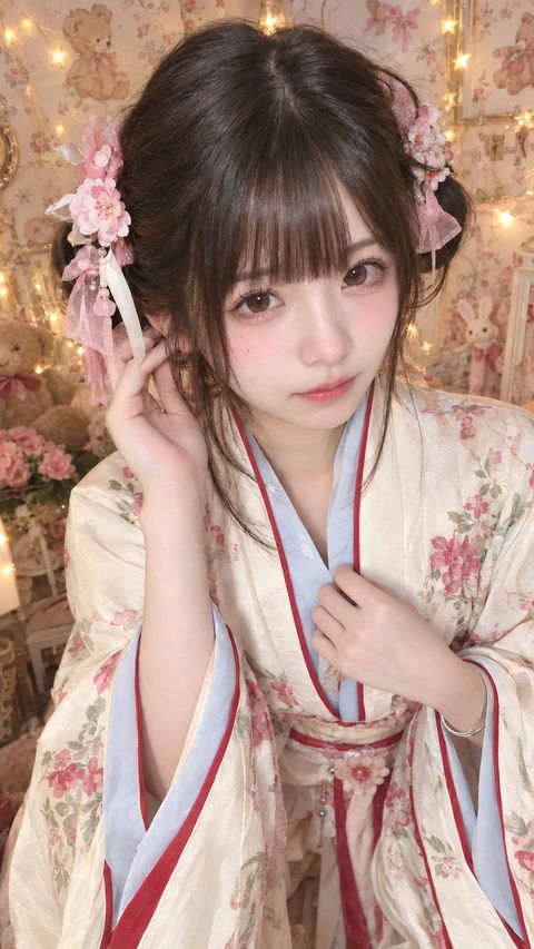和风少女梦幻玩偶房写真 - AI图片提示词示例