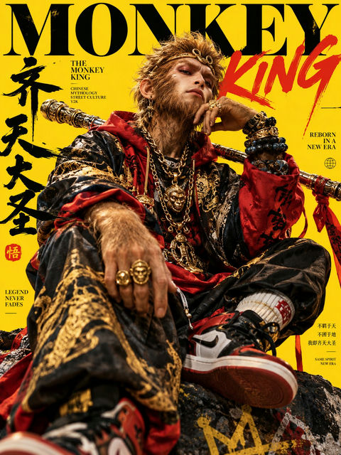 白素贞Y2K街头潮流时尚大片 - AI图片提示词示例