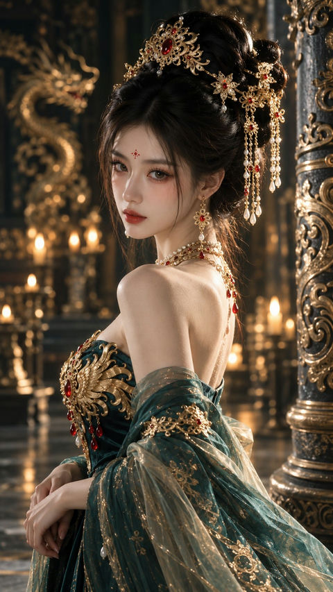 东方奇幻电影定妆照超写实摄影 - AI图片提示词示例