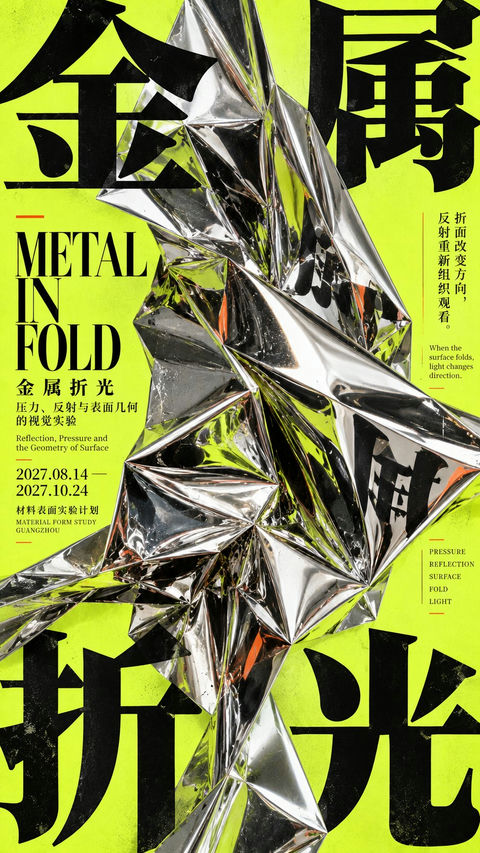 东亚当代艺术实验海报压角构图设计